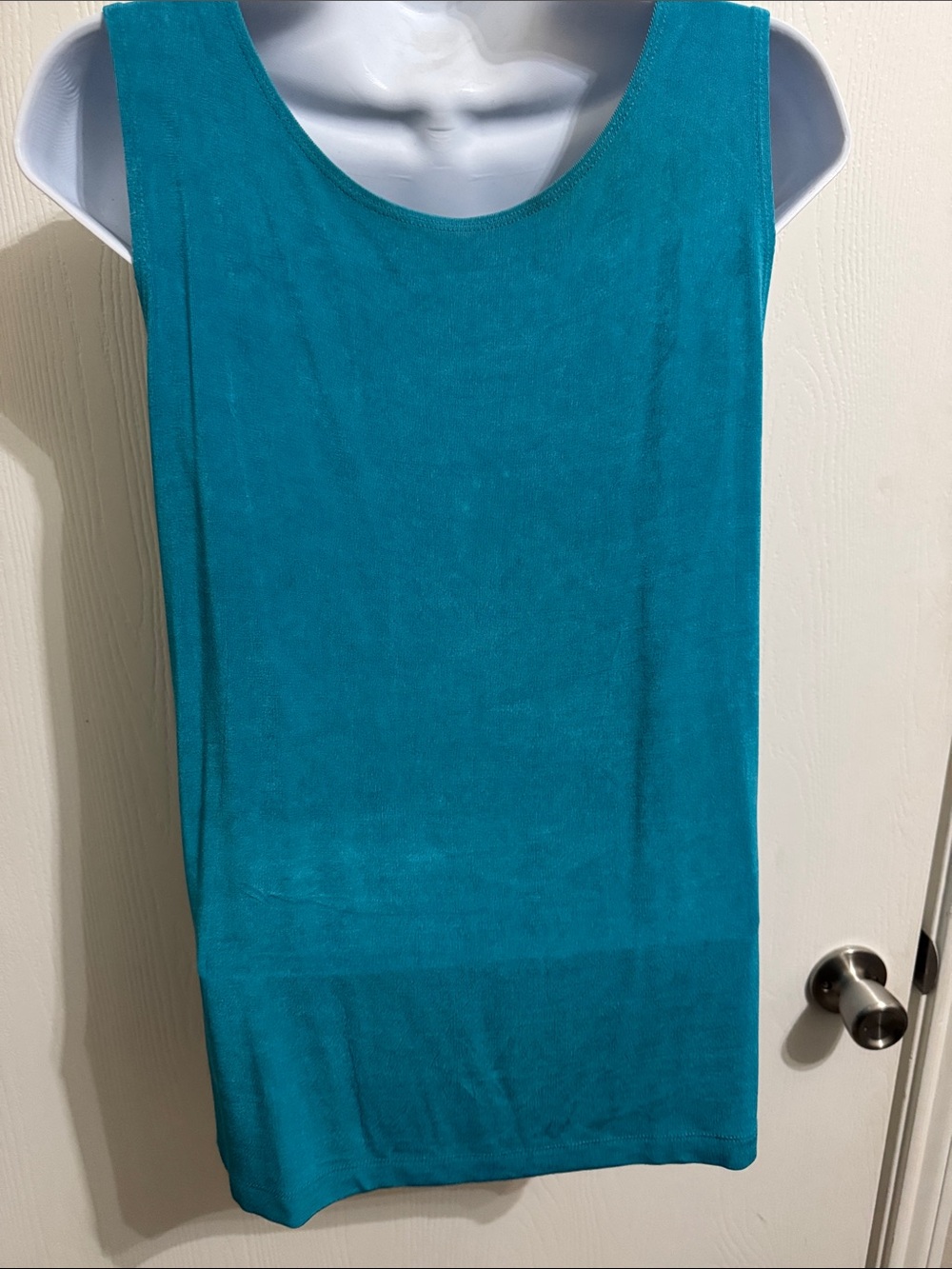 Chico’s Bright Vibrant Teal Blue Tank Top Women’s Size 2 Large Office Careerwear - Picture 4 of 8